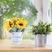 HOMSFOU 1pc Simulated Sunflower Faux Potted Plants Flower in Indoor Planters Sunflower Flower Pot Artificial Household Decor Jug Vase Sunflower Bonsai Decor Iron Plastic Twine Flowers Chic Yellow 20x11cm - Buy Online on GoSupps.com