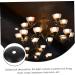 Artibetter 6pcs Chandelier Base Tray Lampara De Escritorio Led Vintage Lamp Metal Lamp Cover Desk Lamp Gasket Black 5X5X2CM - Buy Online on GoSupps.com