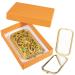 Rich Boxer Vintage Gold Foldable Mirror Peacock Metal Vanity Mirror Travel Mirror Makeup Mirror Pocket Mirror Double Sided Compact Cosmetic Mirror (A)
