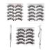 15Pairs 3Styles False Eyelashes 3D Handmade Fake Eyelashes  3D Fake Lashes with Natural Round Look  Synthetic Fiber Material Cruelty-Free Reusable False Lashes with Eyelash Applicator