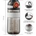 TKK 18oz Kids Water Bottle with Straw Lid, Carry Handle & Pop Button - BPA Free, Leak Proof - Black - NEW - Buy Online on GoSupps.com