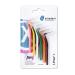 Miradent I-Prox L Interentalbrush sorted XX-Fine-Large 6 ST for easy thorough cleaning of the interdental spaces |in pocket format |With hygienic protective cap |Ideal for on the go