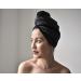 Dreamy Locks Black Hair Wrap Towel Turban with Silky Finish also for Long Hair