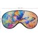 Colorful Butterfly Sleeping Mask | Pink Flower Eye Mask | Soft Adjustable Light-Blocking Blindfold for Sleep | Ideal Sleep Cover for Women Men Girls & Boys - Buy Online on GoSupps.com