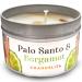 Chandelita fragrance candle with Palo Santo and Bergamot - Aroma candle - with essential oils natural - with pieces with soy wax for cleaning and meditation - chakra candle - aroma therapy candle
