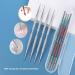 Nail Art Dotting Pen 8PCS 2 Way Dotting Pen Tool Metal Dotting Pen Nail Polish Colouring Pen Double Ended Nail Art Dotting Pen for Home DIY Salon Use - Buy Online on GoSupps.com