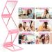 Simfree Folding Travel Makeup Mirror - Portable Four-Sided Cosmetic Vanity Mirror for Travelling - Pink - Buy Online on GoSupps.com