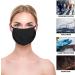 Trimming Shop Adult Cotton Face Mask Reusable Washable Breathable Security Mask for Running Cycling & Camping (2 Pack Black) - Buy Online on GoSupps.com