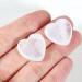 SoulNioi White Crystal Heart Stone Mini Love Pocket Stones - Set of 2 | Tumbled Worry Stone for Reiki Meditation Therapy and Stress Relief | Healing Crystals for Home Decor - 20mm - Buy Online on GoSupps.com