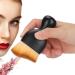 Makeup Brush Curved Wine Glass Shape Cosmetics Brush for Blending Liquid Soft Touch Make Up Brushes For Mixing Liquids Blush Makeup Brush(Brown)