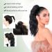 FINE PLUS 18-inch Synthetic Curly Wavy Ponytail Extension Claw for Women - Natural Black Color - Buy Online on GoSupps.com