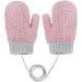 Cute Fox Knitting Short Gloves for Toddler Kids | Winter Thermal Plush Lining | 1-3 Yrs | Pink/3D Rabbit Design - Buy Online on GoSupps.com