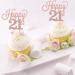 Pack of 24 21 Cupcake Toppers Glitter Happy 21st Birthday Cake Toppers Number 21 Eightteen Sweet 21 Birthday Wedding Anniversary Party Cake Decorations Accessories Rose Gold - Buy Online on GoSupps.com