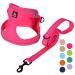 Bella & Pal dog harness Small dogs with a leash step-in dishes made of Air mesh anti-train reflective breathable breast tableware puppy dishes for small dogs cat dishes hot pink l l (42-50cm breast size) hot pink