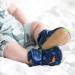 Dotty Fish Cotton Baby Booties | Suede Sole, Fleece Lining | Non-Slip Pram Shoes for Boys, Girls, Unisex | 12-18 Months Navy Blue Dinosaurs - Buy Online on GoSupps.com