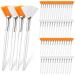 Supkiir 60 Pcs Fan Facial Brush Multi Use Mask Brush Slim Soft Face Mask Applicator Makeup Cosmetic Skincare Tools for Women Girls Esthetician Mud Clay Mask Cream Drawing Orange White