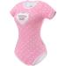 Lace Pajamas Bodysuit: LittleForBig Cotton Romper Onesie in Blushing Baby Pink 4XL - Buy Online on GoSupps.com