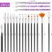 Hanyousheng Nail Art Brushes Set 15 pcs Nail Art Design Pinceaux + 3 pcs Detailer Brush Tool Acrylic Nail Brush Nylon Brush Head Nails Tools for DIY Design(Black Purple) 15+3 pcs 18.0 - Buy Online on GoSupps.com