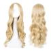 EUPSIIU Long Blonde Wave Wigs for Women Girls 27 Long Curly Wigs Ladies Fancy Dress Wig Synthetic Hair Wigs Women's Charming Full Hair Long Replacement Wigs for Cosplay Party Daily Use (Blonde)