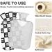 NAANLE Black & White Plaid Hot Water Bottle - 2L Large for Bed & Pain Relief | Ideal Heat & Cold Therapy with Transparent Cover - Buy Online on GoSupps.com