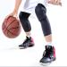 Full Knee Calf Padded Compression Leg Sleeve(1pc) Thigh Sports Protective Gear Shin Brace Support for Football Basketball Volleyball Soccer Baseball Tennis Youth Kids Adult 1001BL Large Black