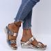 NLOMOCT Orthopedic Sandals for Women Arch Support Leopard Print Wedges Sandal 6.5 - Buy Online on GoSupps.com