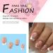 24-Piece Gold Glitter French Artificial Nails - Ballerina Press-On Design for Women & Girls | DIY Square Fake Nails - Buy Online on GoSupps.com