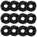 Senllori Scrunchies for women 12 pieces of hair gums for hair classic elastic thick hair bands ties soft ropes ponytail holder hair accessories ... black 12 pieces