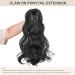 DCBaboo 45cm Ponytail Extension - Wavy Curly Clip-In Hair Braid - Synthetic Long Hair for Instant Style - 150g Black - Buy Online on GoSupps.com