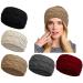 Women's Winter Knitted Headbands Knitted Headband Ear Warmer Warm Wraps Winter Ear Warmer for Girls Elastic Turban Headband Black + Camel + Dark Grey + Beige + Red