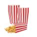 ISKYBOB 24 Pack Mini Striped Popcorn Boxes Containers Paper Popcorn Chicken Bags for Carnival Party Movie (Red)