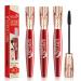 Yanqina Super Long Mascara 4d Long Curling Hold Makeup Mascara Long Lasting Curling Mascara to Build Fuller Lashes Waterproof Sweat Proof Mascara Non-Smudge (3pcs)