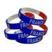 Set with 5 elastic bracelets French flag bracelet for men and women French flag set for fans France blue white red bracelet France accessories France bracelet