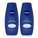 NIVEA Shower Care Nourishing Cream (2 x 500 ml), Body cleansing shower cream with the unique scent of NIVEA cream, Moisturizing and nourishing care for very dry skin