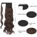 FESHFEN Long Wavy Ponytail Extension 60cm - Medium Chestnut Brown - Buy Online on GoSupps.com