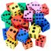 Kicko Foam Dice Set - 24 Pack of Assorted Colorful Big Square Blocks - Perfect for Building, Educational Toys, Math Teaching, Pastime, Party Favors and Supplies