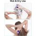 Heeta Scalp Massage Brush for Wet & Dry Hair | Soft Silicone Shampoo Brush for Gentle Head Massage - Blue & White - Buy Online on GoSupps.com