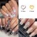 28PCS Heart Nail Art Charms Set - Gold & Silver Metal with Rhinestones & Pearls - Luxurious Nail Supplies for Women & Girls - DIY Nail Accessories - Buy Online on GoSupps.com
