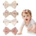 Euioovm hair band baby girl 4 pieces bow to small child headgear baby girl nylon headband embroidered and printed headband for little babies toddler hair jewelry