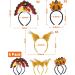 Camlinbo 6 Pcs Thanksgiving Turkey Headbands - Assorted Styles for Costume Party Favors and Accessories - Buy Online on GoSupps.com