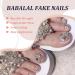 24pcs Silver Glitter Acrylic Fake Toenails Set with Diamond Designs - Women & Girls - Buy Online on GoSupps.com