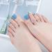 24pcs Chrome Short Square Toenails with Glue - Summer Beach & Bridal Clip-On Fake Nails - Buy Online on GoSupps.com