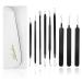 Blackhead Acne Remover Kit  Aooher 9pcs Stainless Steel Blemish and Comedones Extractor Tool Set for Treating Blackhead Whitehead Acne Pimples