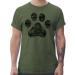 Shirtracer - T-Shirt Men - Gift for Dog Owners - High Five Dog Paw 2 Army Green M