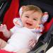 Baby Car Seat Travel Neck Pillow - Cute Cartoon Infant Head Support Cushion - Buy Online on GoSupps.com