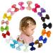 20 pieces small hair loops hair bow for baby girl toddlers multi -colored hair clips loop hair clip hair accessories hair clips with crocodile chrams and ripic bands arches