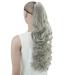 Imissu 24-Inch Thick Chaotic Curly Ponytail Extensions - Clip-In Jaw-Claw Hair Parts (Gray) | International Shipping Available - Buy Online on GoSupps.com