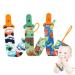 Aizuoni pacifier clips - pacifier clamps made of fabric pacifier chain with a good solid effect soft feel stays in place for babies children boys girls T2 combination