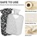 Naanle Geometric Stripes Heat Bottle with Cover - 1L Transparent Hot Water Bottle for Bed Hand & Foot Warmer Pain Relief & Cold Therapy - Perfect Winter Comfort - Buy Online on GoSupps.com