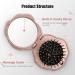 Travel Folding Hair Brush with Mini Pocket Mirror - Portable Nylon Brush for Men and Women - Ideal for Any Hairstyle, Wet or Dry Hair - Lavender Scented - Buy Online on GoSupps.com